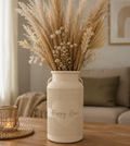 Dekorative Milchkanne „Happy Home“ – Vase für Trockenblumen